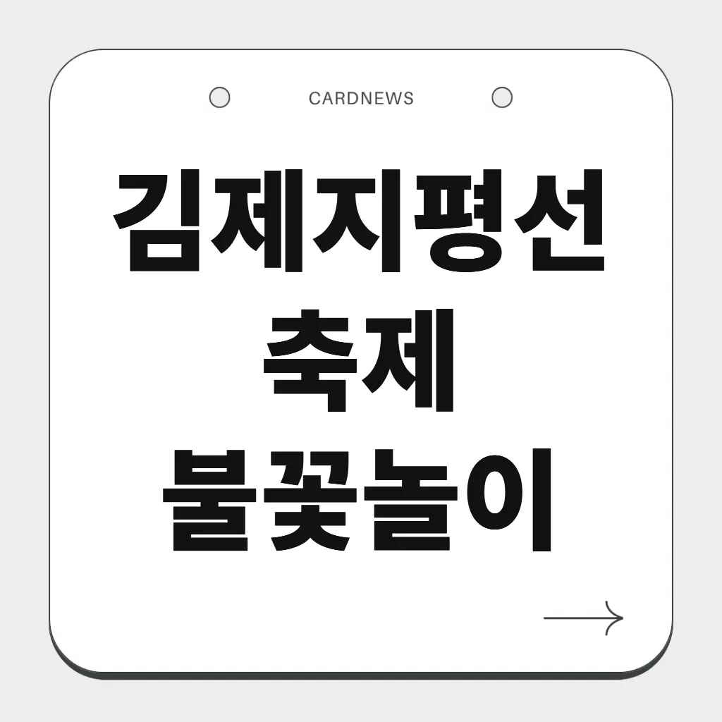 김제지평선축제 불꽃놀이