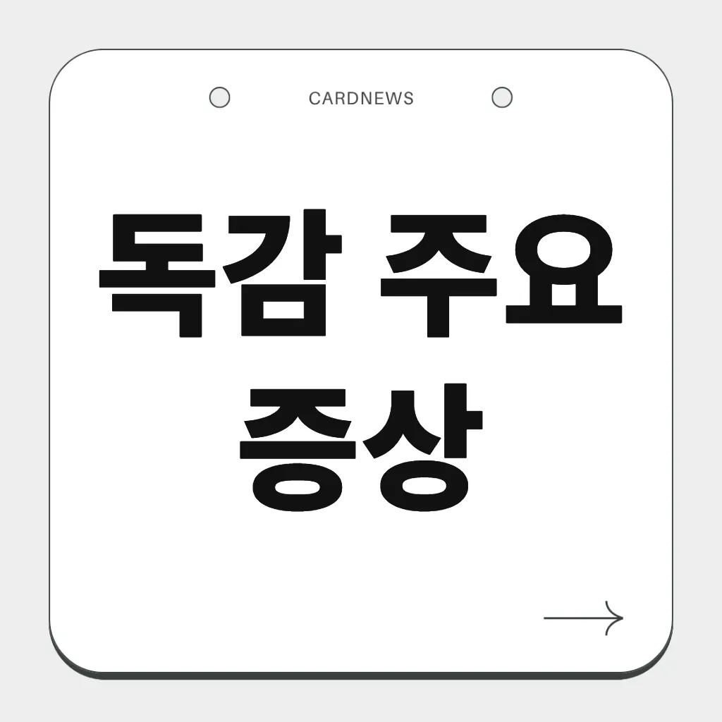 독감 주요 증상