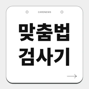맞춤법 검사기