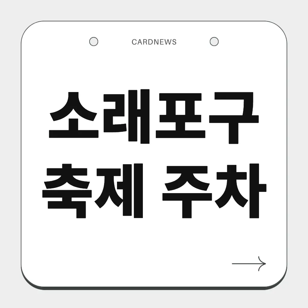 소래포구 축제 주차
