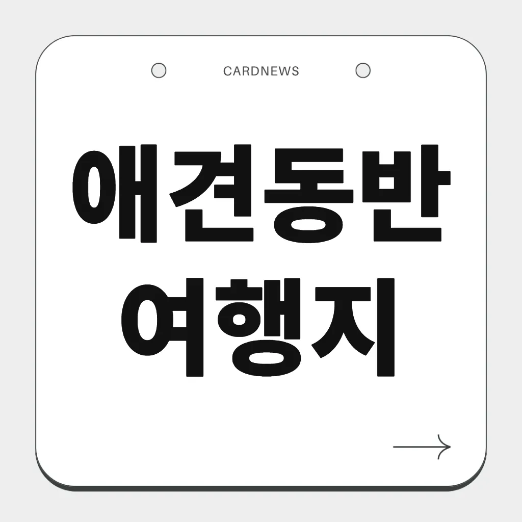 애견동반 여행지