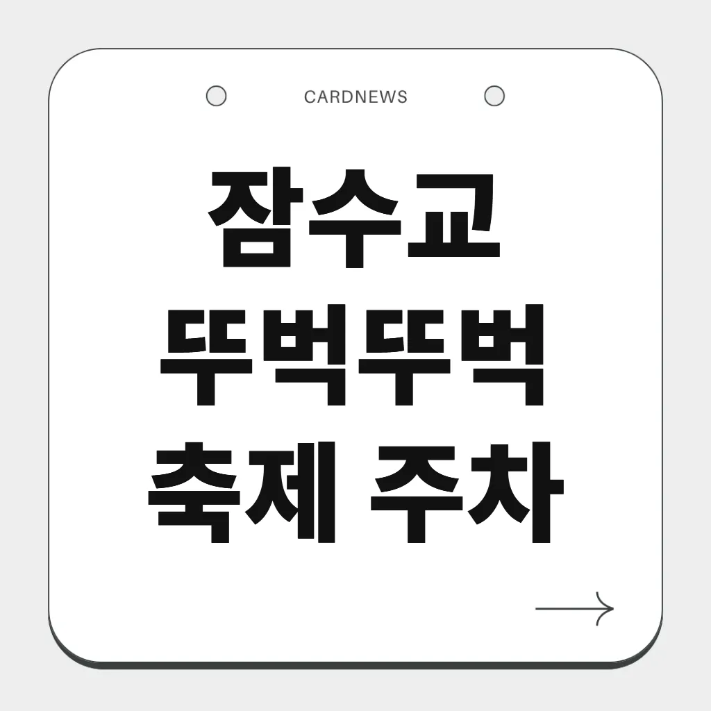 잠수교 뚜벅뚜벅 축제 주차