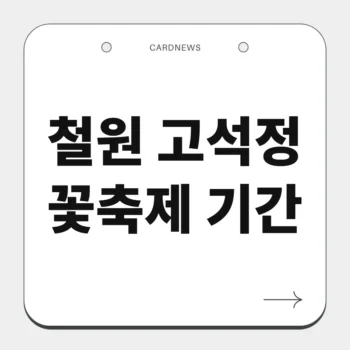 철원 고석정 꽃축제 기간