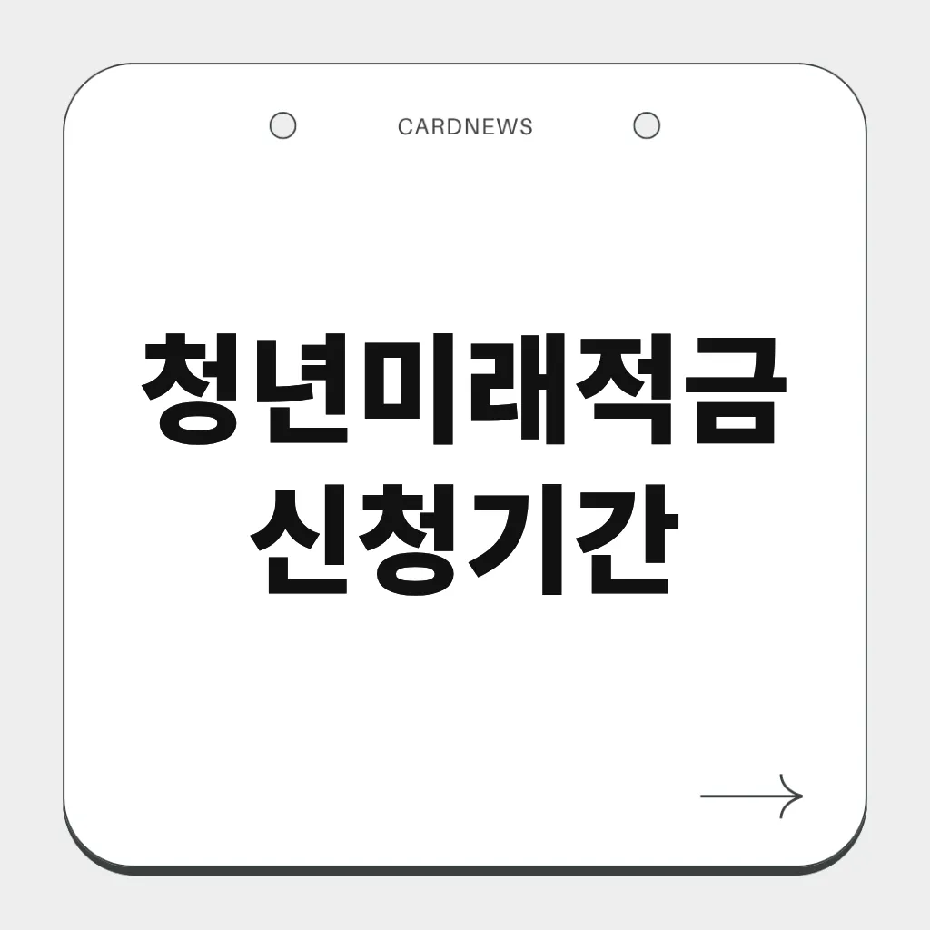 청년미래적금 신청기간